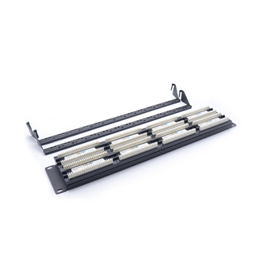 comprar Panel de parches RJ45 de metal de 1U para conexiones Ethernet Cat5e/Cat6/Cat6a/Cat7 montables en bastidor online manufacture