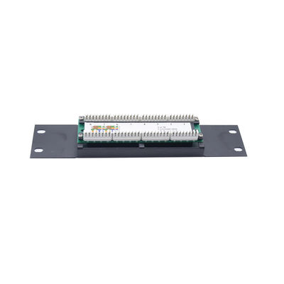 comprar Panel de parche RJ45 preterminado de metal negro con altura 1U 2U y gestión de cables para redes Ethernet online manufacture