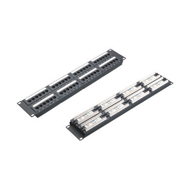 comprar Panel de parches Ethernet RJ45 blindado montable en rack con gestión de cables para redes de alta velocidad online manufacture