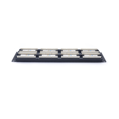 comprar 1U 2U Cable Management Ethernet Panel de parches de corona IDC terminación Panel de metal negro online manufacture