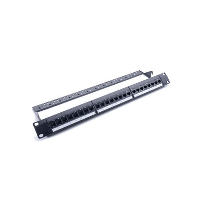 comprar Panel de conexión RJ45 de 24 puertos y 1U de altura con terminación IDC 110/Krone para una gestión eficiente de la red online manufacture