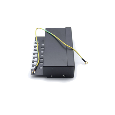 comprar Panel de parche de metal montable de rack 1U negro para terminación de Ethernet RJ45 online manufacture