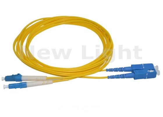comprar Cordón de parche de fibra óptica dúplex de modo único con diámetro de 2,0 mm y longitud de 3 metros para aplicaciones CATV y FTTH online manufacture