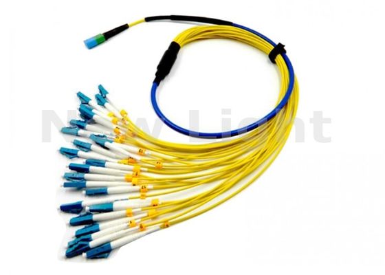 comprar Cable de conexión de fibra óptica monomodo de 24 núcleos MPO-LC interconectado con longitud opcional online manufacture