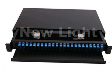 comprar Recinto del soporte de estante de 19 pulgadas, 24 cajas de distribución de la fibra óptica del puerto para el terminal del cable online manufacture