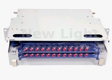 comprar Marco de distribución óptico blanco de ODF, 19 puerto del panel de remiendo de la fibra óptica de la pulgada ODF 24 online manufacture