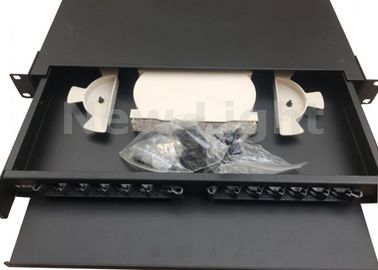 comprar 19 el panel de remiendo de fibra de tracción del soporte de estante del puerto del marco de distribución de la fibra óptica de la pulgada 12 online manufacture