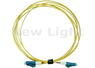 comprar Cordón de remiendo amarillo de la fibra del LC LC, material del PVC cable de fribra óptica del simplex de 3 metros online manufacture