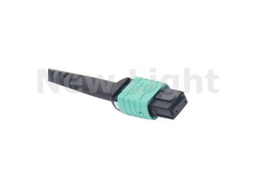 comprar Base multi del modo OM3 8 de MPO del cable verde de la fibra 10 metros para QSFP/el transmisor-receptor online manufacture