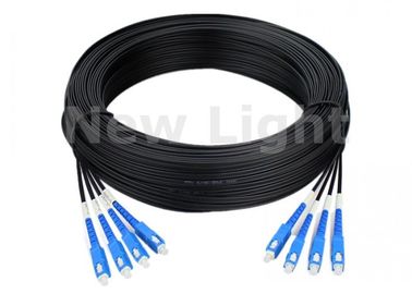 comprar Duplex unimodal del cable de fribra óptica del solo modo de 4 bases, cable de fribra óptica del SC del 100M G657A online manufacture