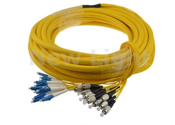 comprar Cordón de parche de fibra óptica de modo único de 12 núcleos en interiores con conector LC FC y buena durabilidad para aplicaciones FTTH online manufacture