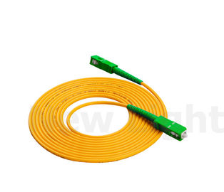 comprar Conector verde de la fibra del SC/de APC de remiendo del cordón del diámetro a una cara óptico del solo modo 3,0 online manufacture