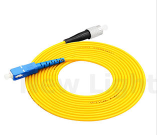 comprar Cable a una cara de la fibra del diámetro del pvc 3.0m m del solo modo del cordón de remiendo de la fibra óptica de FC-SC online manufacture