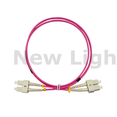comprar 3 metros SC-SC OM4 Cable de parche de fibra óptica dúplex con clip para transmisión de datos de alta velocidad online manufacture