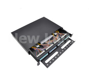 comprar 96 acero inoxidable óptico de la caja de distribución del panel de remiendo de la fibra del LC de la base FTTH online manufacture