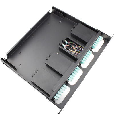 comprar Cuadro de distribución de fibra óptica de 1U con 144 núcleos de capacidad máxima y material de acero inoxidable para redes FTTH/FTTB/FTTX online manufacture
