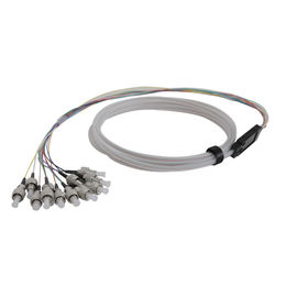 comprar Coletas de la fibra del solo modo de los conectores de 0,9 milímetros pérdida de inserción baja del tubo blanco de 1 M online manufacture