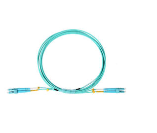 comprar cordón de remiendo de fibra óptica del modo 50/125 multi 2.0m m a dos caras del cable de la aguamarina de los 5M LC online manufacture