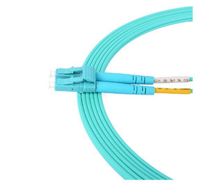 comprar Diámetro material de fibra óptica de la chaqueta 3.0m m del cordón de remiendo del duplex multi del modo OM3 LSZH online manufacture