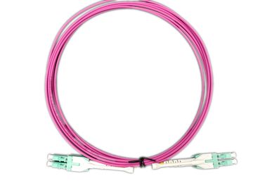 comprar Tipo de tracción 50/125 de fibra óptica magentas del cordón de remiendo del duplex del cable del unitboot OM4 del LC online manufacture