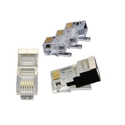 comprar Enchufes RJ45 blindados de grado profesional CAT7 + núcleos de ferrita - 10Gbps listos online manufacture