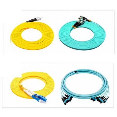comprar Cable de fibra óptica monomodo OS2 y multimodo OM4 con conectores SC LC para centros de datos y redes FTTH online manufacture
