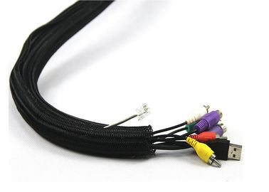 comprar La fibra óptica incombustible de la red de la protección equipa el ANIMAL DOMÉSTICO negro/la manga ignífuga de nylon del cable online manufacture