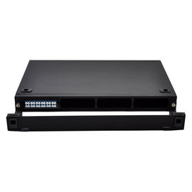 comprar 1U el panel de remiendo aumentable de la fibra óptica del estante FHD soporta a los casetes de 4x MTP-24 online manufacture