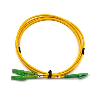 comprar E2000 APC Conector de tapa metálica de modo único Cordón de parche de fibra óptica con chaleco amarillo de PVC de 3,0 mm online manufacture