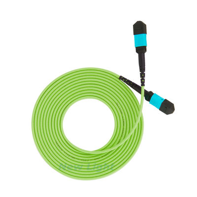 comprar Cordón de parche de fibra óptica MPO de 32 núcleos verde con baja pérdida de inserción de transmisión 400G y OM5 50/125 para centros de datos de alta densidad online manufacture