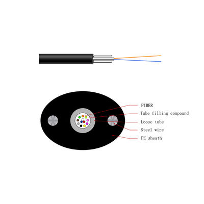 comprar Cable de acometida FTTH con cubierta LSZH ignífuga y estructura autoportante para fibra monomodo G652D/G657A online manufacture