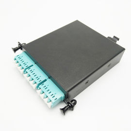 comprar Material del módulo LSZH del casete del aluminio MTP MPO con el adaptador multi del LC 4C de la aguamarina del modo online manufacture
