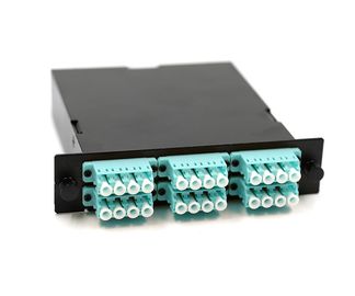 comprar 50/125 fibra polaca del cordón de remiendo de la fibra óptica del módulo 0.5meter del casete de la PC MPO 24 online manufacture