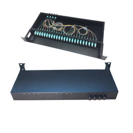 comprar 1U 19 bastidor de soporte de la base MPO/MTP del panel 48 de la terminación de la fibra óptica de la pulgada para FTTH online manufacture
