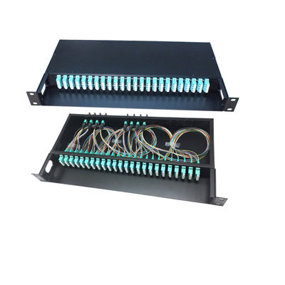 comprar Panel de parches de fibra óptica de montaje de rack de 19 pulgadas compacto con capacidad de núcleo 12/48/96 para terminación FTTH online manufacture