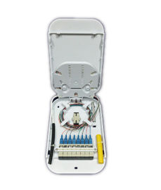 comprar Caja material OTB-C08 de la terminación del ABS blanco FTTH para el cable de fribra óptica y la coleta online manufacture