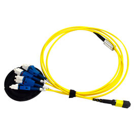 comprar MTP al cable de salto del PVC del cable/G652D del tronco de cable del duplex MPO MTP de Uniboot 4 X LC online manufacture