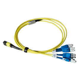 comprar 8 fibra cable Mpo del tronco de MTP a de Uniboot 4 X LC MTP al cable del desbloqueo del Lc online manufacture