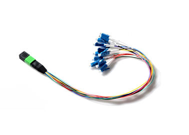 comprar MPO APC AL LC avivan hacia fuera 0.9m m cordón de remiendo óptico del módulo simple de 12 fibras online manufacture