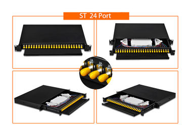 comprar Pulgada 12 X LC/SC/FC/ST del soporte de estante del panel de remiendo de la fibra óptica del solo modo 19 online manufacture