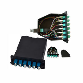 comprar Conector de pequeñas pérdidas de Mpo Mtp de la inserción de la fibra OS2 24 y casete de la fibra del adaptador del duplex del LC online manufacture