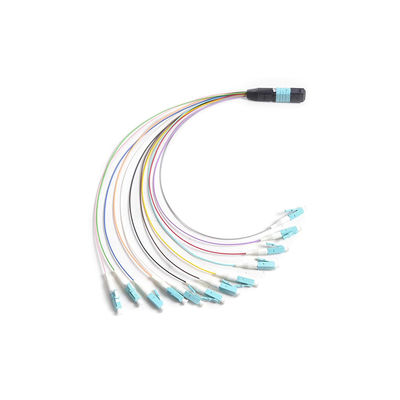 comprar Cable de fibra óptica MTP-LC de 12F MPO con diámetro de 0.9 mm y baja pérdida de inserción ≤ 0.3 dB para aplicaciones de longitud personalizable online manufacture