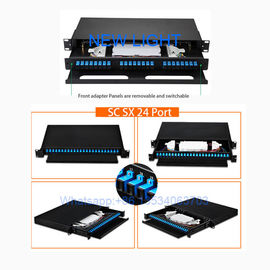 comprar Puerto con varios modos de funcionamiento el panel/48 de remiendo de la fibra óptica del soporte de estante fibra óptica del panel de remiendo de 19 pulgadas online manufacture