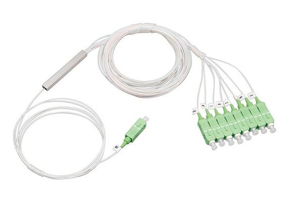 comprar Divisor PLC tipo mini 1x8 con conector SC y tubo de acero inoxidable para redes de fibra óptica online manufacture