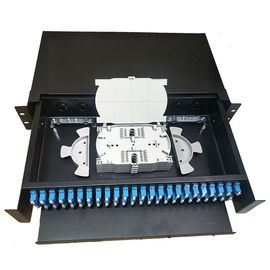 comprar 2U 48/96F que tiran de la gestión de cable de Data Center del soporte de estante del panel de remiendo de la fibra óptica del Sc Lc 19 online manufacture