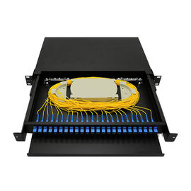 comprar el panel de remiendo de la terminación del cable de fribra óptica de 12 bases que tira del tipo a una cara del metal del adaptador del SC online manufacture