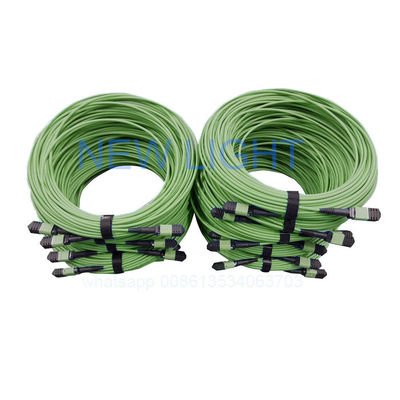 comprar Cable OM4 MPO de 12 núcleos con longitud personalizada y conector de fibra MPO online manufacture