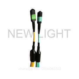comprar 12 y 24 bases MPO a la fibra a dos caras del cable del desbloqueo de 4 LC mecanografían multicolor online manufacture