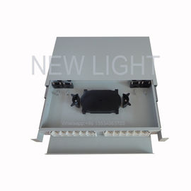 comprar Marco de distribución desplazable de la fibra óptica del soporte de estante RAL7035 negro/gris de 1U online manufacture