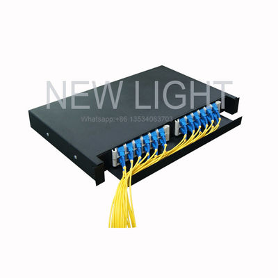 comprar Panel de parcheo de fibra óptica deslizante de 19''/23'' para montaje en rack con 12/24 núcleos para una fácil gestión de cables online manufacture